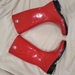 Barely used UGG Red tall rain boots